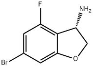 (3S)-6-BROMO-4-FLUORO-2,3-DIHYDRO-1-BENZOFURAN-3-AMINE Struktur