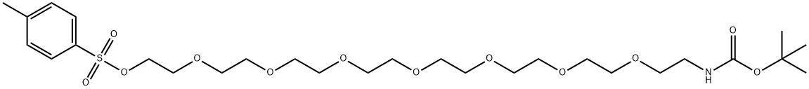 5,8,11,14,17,20,23-Heptaoxa-2-azapentacosanoic acid, 25-[[(4-methylphenyl)sulfonyl]oxy]-, 1,1-dimethylethyl ester Struktur