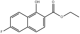 ethyl 6-fluoro-1-hydroxynaphthalene-2-carboxylate Struktur