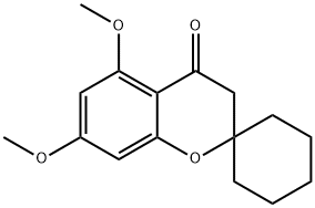 5,7-Dimethoxyspiro[chroman-2,1'-cyclohexan]-4-one Struktur