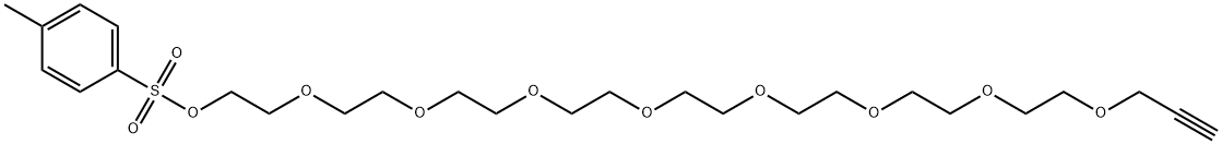 3,6,9,12,15,18,21,24-Octaoxaheptacos-26-yn-1-ol, 1-(4-methylbenzenesulfonate) Struktur