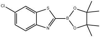 6-chloro-2-(tetramethyl-1,3,2-dioxaborolan-2-yl)-1,3-benzothiazole Struktur