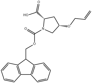 (4S)-1-Fmoc-4-(2-propen-1-yloxy)-L-proline Struktur