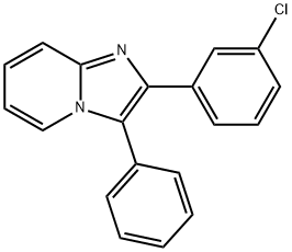 Imidazo[1,2-a]pyridine, 2-(3-chlorophenyl)-3-phenyl- Struktur