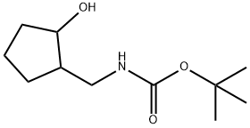 tert-butyl N-[(2-hydroxycyclopentyl)methyl]carbamate, Mixture of diastereomers Struktur