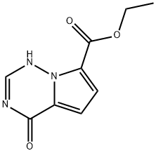 Pyrrolo[2,1-f][1,2,4]triazine-7-carboxylic acid, 1,4-dihydro-4-oxo-, ethyl ester Struktur