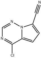 Pyrrolo[2,1-f][1,2,4]triazine-7-carbonitrile, 4-chloro- Struktur