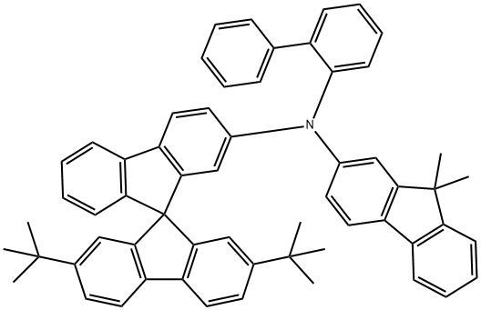 9,9'-Spirobi[9H-fluoren]-2-amine, N-[1,1'-biphenyl]-2-yl-2',7'-bis(1,1-dimethylethyl)-N-(9,9-dimethyl-9H-fluoren-2-yl)- Struktur