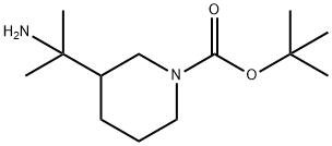 1-Piperidinecarboxylic acid, 3-(1-amino-1-methylethyl)-, 1,1-dimethylethyl ester Struktur