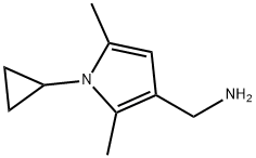 1H-Pyrrole-3-methanamine, 1-cyclopropyl-2,5-dimethyl- Struktur