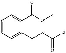 Benzoic acid, 2-(3-chloro-3-oxopropyl)-, methyl ester Struktur