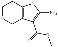 4H-Thieno[3,2-c]pyran-3-carboxylic acid, 2-amino-6,7-dihydro-, methyl ester Struktur