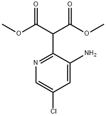 Propanedioic acid, 2-(3-amino-5-chloro-2-pyridinyl)-, 1,3-dimethyl ester Struktur