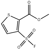 2-Thiophenecarboxylic acid, 3-(fluorosulfonyl)-, methyl ester Struktur