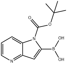 {1-[(tert-Butoxy)carbonyl]pyrrolo[3,2-b]pyridin-2-yl}boronic acid Struktur