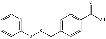 4-((pyridin-2-yldisulfaneyl)methyl)benzoic acid Struktur