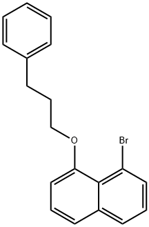 Naphthalene, 1-bromo-8-(3-phenylpropoxy)- Struktur