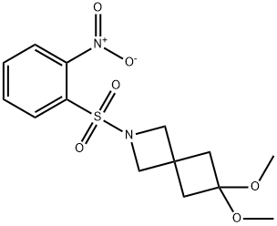 2-Azaspiro[3.3]heptane, 6,6-dimethoxy-2-[(2-nitrophenyl)sulfonyl]- Struktur