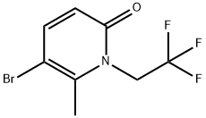 2(1H)-Pyridinone, 5-bromo-6-methyl-1-(2,2,2-trifluoroethyl)- Struktur