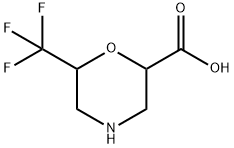 2-Morpholinecarboxylic acid, 6-(trifluoromethyl)- Struktur