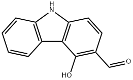 9H-Carbazole-3-carboxaldehyde, 4-hydroxy- Struktur