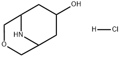 3-Oxa-9-azabicyclo[3.3.1]nonan-7-ol, hydrochloride (1:1) Struktur