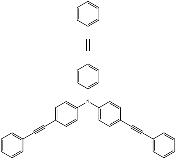 Benzenamine, 4-(2-phenylethynyl)-N,N-bis[4-(2-phenylethynyl)phenyl]- Struktur