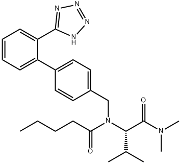 Pentanamide, N-[1-[(dimethylamino)carbonyl]-2-methylpropyl]-N-[[2'-(1H-tetrazol-5-yl)[1,1'-biphenyl]-4-yl]methyl]-, (S)- (9CI) Struktur