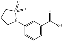 Benzoic acid, 3-(1,1-dioxido-2-isothiazolidinyl)- Struktur