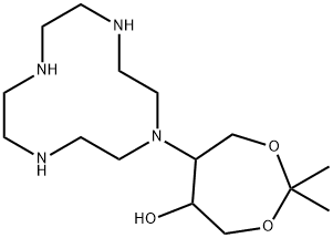 1,3-Dioxepan-5-ol, 2,2-dimethyl-6-(1,4,7,10-tetraazacyclododec-1-yl)- Struktur