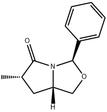 3H,5H-Pyrrolo[1,2-c]oxazol-5-one, tetrahydro-6-methyl-3-phenyl-, (3R,6S,7aS)- Struktur