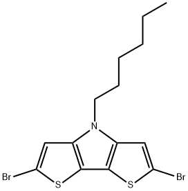 2,6-dibromo-4-hexyl-4H-dithieno[3,2-b:2',3'-d]pyrrole Struktur