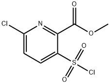 methyl 6-chloro-3-(chlorosulfonyl)pyridine-2-carboxylate Struktur