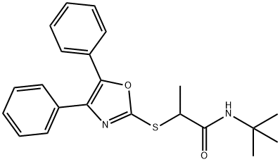 N-(tert-Butyl)-2-((4,5-diphenyloxazol-2 -yl)thio)propanamide Struktur