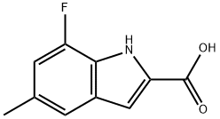 1H-Indole-2-carboxylic acid, 7-fluoro-5-methyl- Struktur