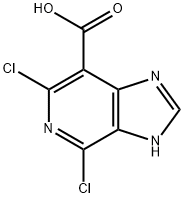 3H-Imidazo[4,5-c]pyridine-7-carboxylic acid, 4,6-dichloro- Struktur