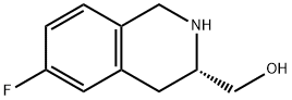 3-Isoquinolinemethanol, 6-fluoro-1,2,3,4-tetrahydro-, (3S)- Struktur