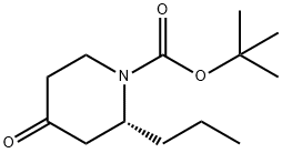 1-Piperidinecarboxylic acid, 4-oxo-2-propyl-, 1,1-dimethylethyl ester, (2R)- Struktur