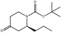 1-Piperidinecarboxylic acid, 4-oxo-2-propyl-, 1,1-dimethylethyl ester, (2S)- Struktur