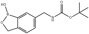 Tert-butyl (1-hydroxy-1,3-dihydrobenzo[c][1,2]oxaborol-6-yl)methylcarbamate Struktur