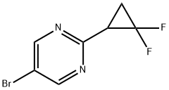 Pyrimidine, 5-bromo-2-(2,2-difluorocyclopropyl)- Struktur