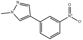 1H-Pyrazole, 1-methyl-4-(3-nitrophenyl)- Struktur