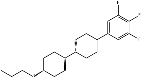 3,4,5-Trifluoro-1-[ trans-4'-(trans-4''-butylcyclohexyl)-cyclohexyl]benzene Struktur