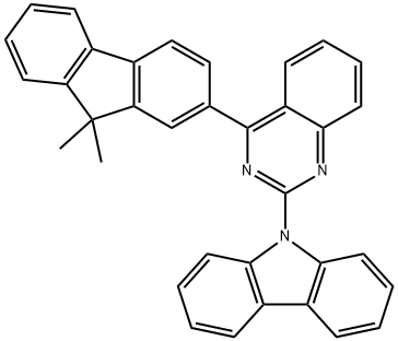 9H-Carbazole, 9-[4-(9,9-dimethyl-9H-fluoren-2-yl)-2-quinazolinyl]- Struktur