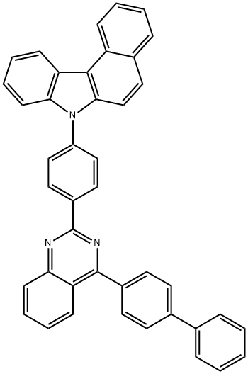 7H-Benzo[c]carbazole, 7-[4-(4-[1,1'-biphenyl]-4-yl-2-quinazolinyl)phenyl]- Struktur