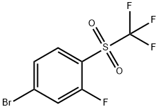 Benzene, 4-bromo-2-fluoro-1-[(trifluoromethyl)sulfonyl]- Struktur