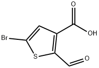 5-Bromo-2-formylthiophene-3-carboxylic acid Struktur