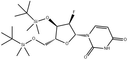 2’-Deoxy-2’-fluoro-3’,5’-bis-O-TBDMS-uridine Struktur