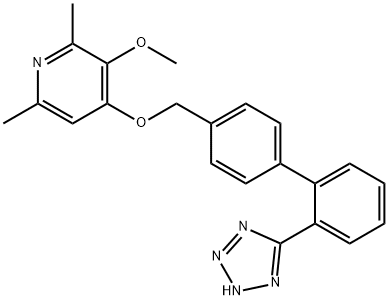 Pyridine, 3-methoxy-2,6-dimethyl-4-[[2'-(2H-tetrazol-5-yl)[1,1'-biphenyl]-4-yl]methoxy]- Struktur