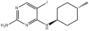 2,4-Pyrimidinediamine, 5-iodo-N4-(trans-4-methylcyclohexyl)- Struktur